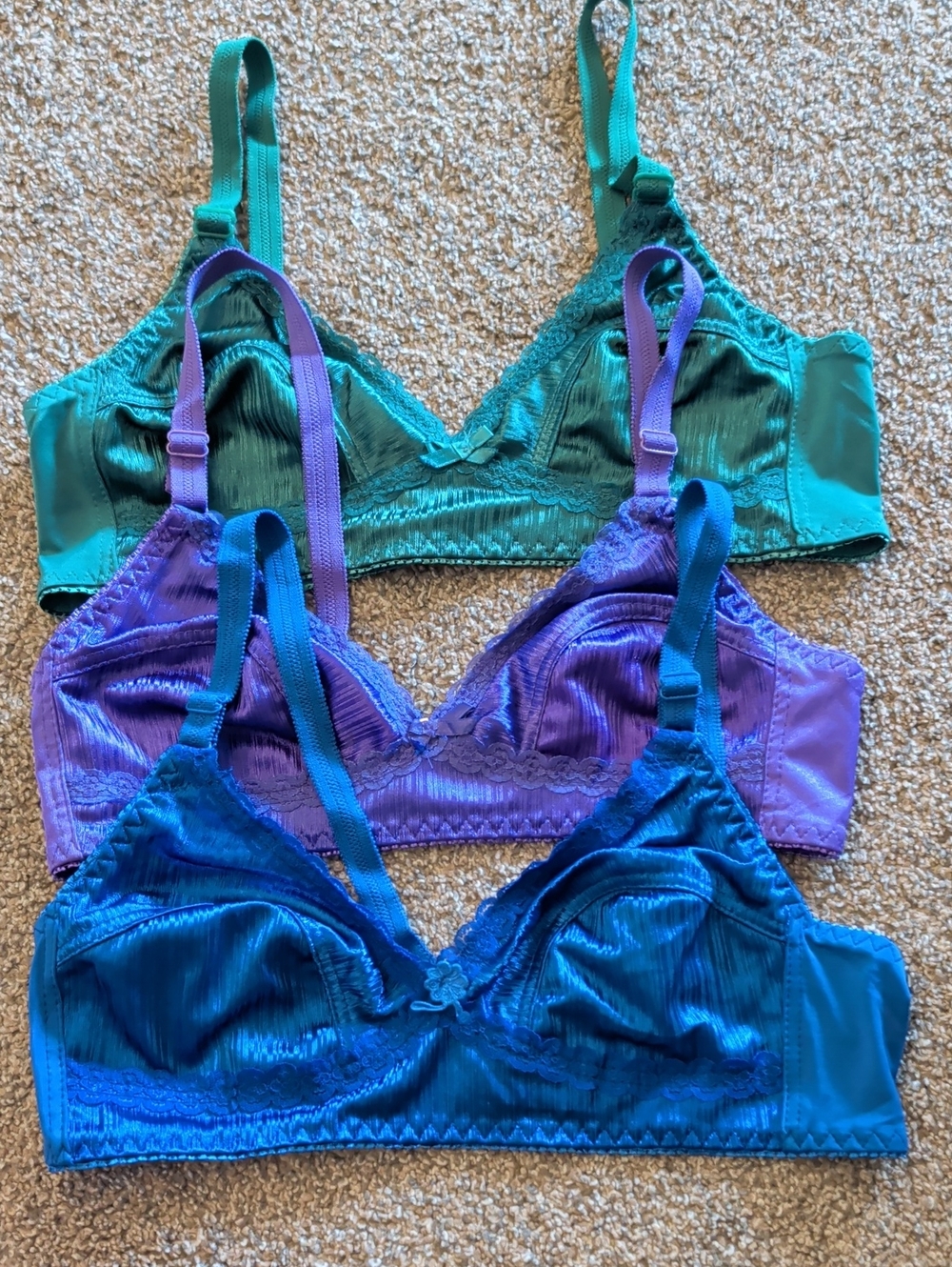 Women’s Lace-Trim Soft Cup Wireless Bra - 34B - 3 Pack